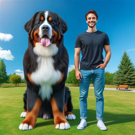 Bernese Mountain Dog Size vs. Human: A Comparison