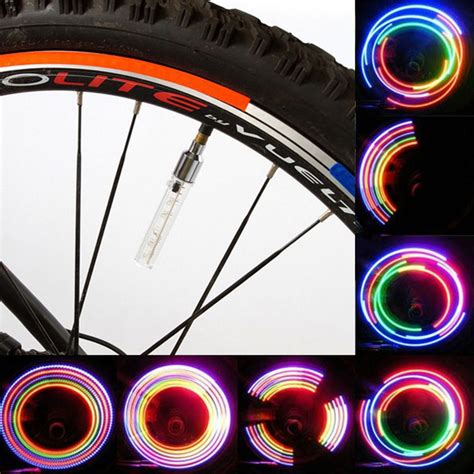 Luz De Rueda De 2 Piezas Con 5 Luces LED Para Bicicleta Tapa De