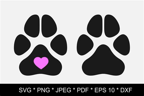 Dog Paw Svg Paw Print Svg Paw Print Love 915835 Cut Files