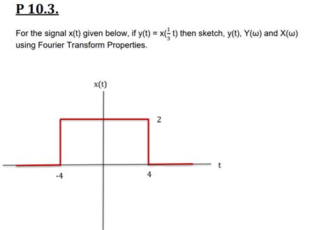 Solved P10 3 For The Signal X T Given Below If Y T X 4 Chegg