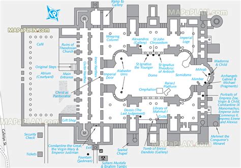 Istanbul Large Scale Map Aya Sofia Hagia Sophia Museum Church