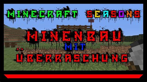 Minenbau mit Überraschung Minecraft Seasons 007 YouTube