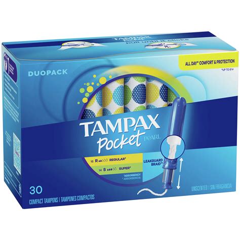 Tampax Pearl Pocket Tampons Duo Pack Regular Super Shop Tampons At H E B