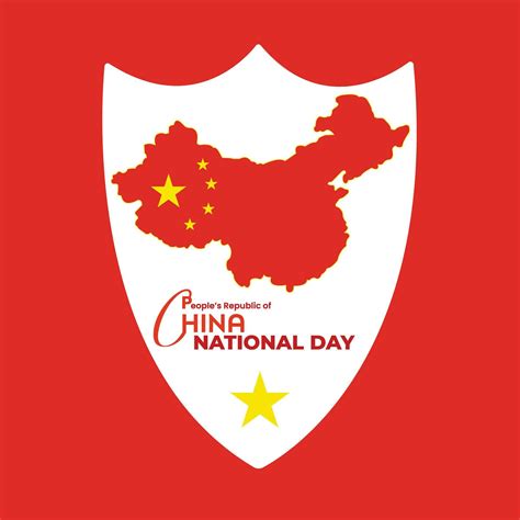 Vector Illustration Of Peoples Republic Of China National Day Flag