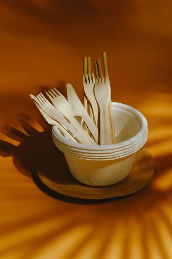 Eco Friendly Disposable Eating Utensils Stock Photo - Download Image Now - iStock