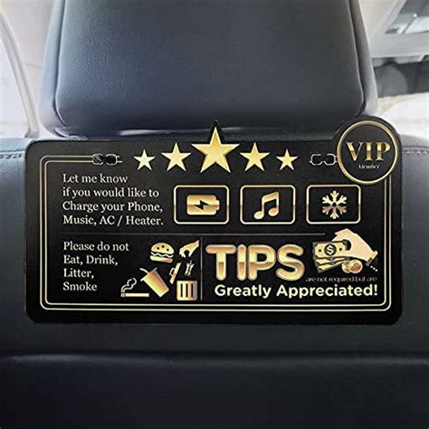 Amazon Rideshare Tips Five Stars Rating Sign Reminder Luxury