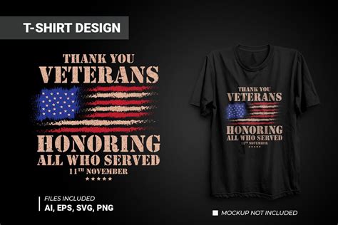 Thank You Veterans Print Ready T Shirt Graphic By Shazzadul Creative