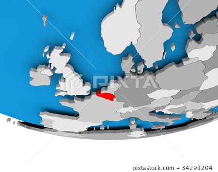 Belgium On Globe Stock Illustration Pixta