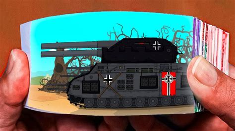 Landkreuzer P 1000G Ratte Gepanzert Flipbook Animation Tank Cartoon