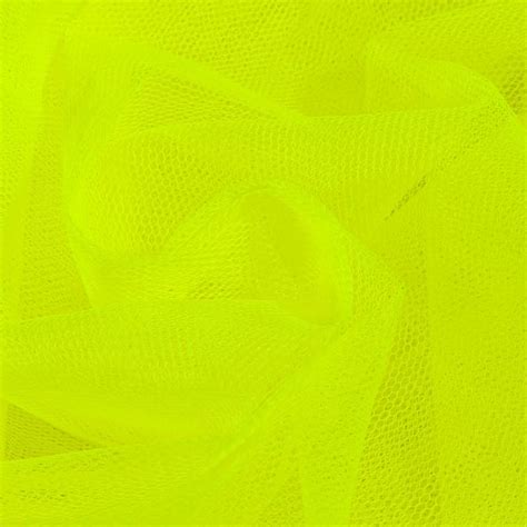 Tissu Tulle rigide uni Jaune fluo Au mètre