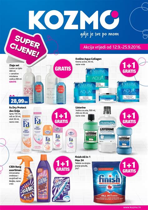 Kozmo katalog drogerija od 12 25 09 2016 by Catalog.hr - Issuu