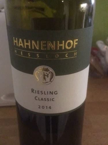 Hahnenhof Hessloch Riesling Classic Vivino Us