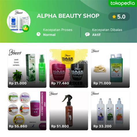 Toko ALPHA BEAUTY SHOP Online Produk Lengkap Harga Terbaik Tokopedia