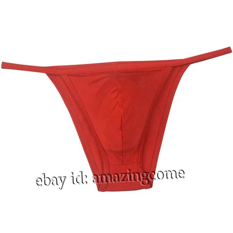 Men String Bikini Briefs Underwear Guy Open Side Thong Shorts Smooth Swim Trunks EBay