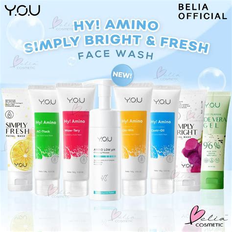 Jual BELIA YOU Hy Amino Facial Wash 100g Oil Control Brightening