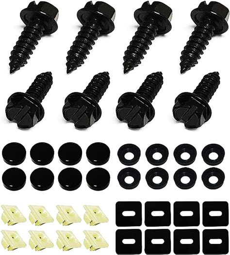 Amazon License Plate Screw Fastenner Kit For Front And Back On