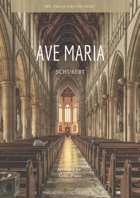 Ave Maria Schubert Cello And Piano Arr Paulo Galvão Filho By