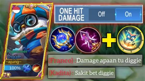 DIGGIE 1 HIT DAMAGE BUILD WAJIB KALIAN COBA BUILD DIGGIE TERSAKIT