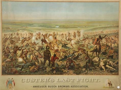 ANHEUSER-BUSCH "CUSTER'S LAST STAND" FRAMED at auction | LOT-ART