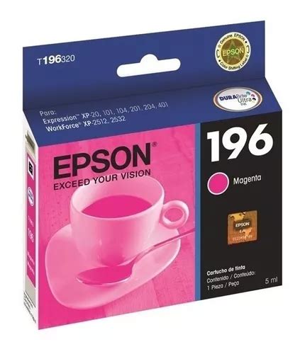 Cartucho Epson 196 T196 P Xp401 Magenta Tech MercadoLibre