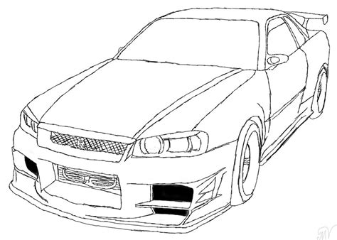 nissan gtr coloring pages