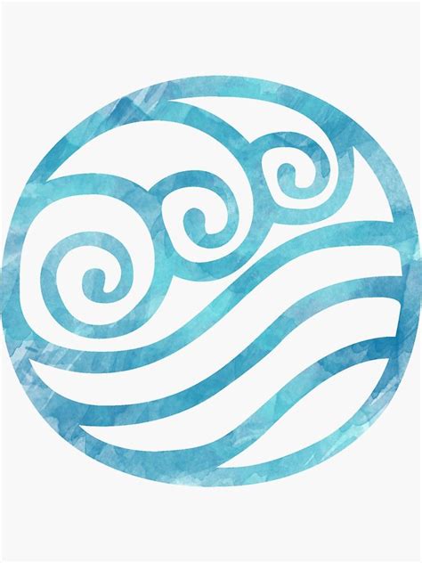 Watercolor Water Tribe Symbol Sticker By Timelesslord Watercolor