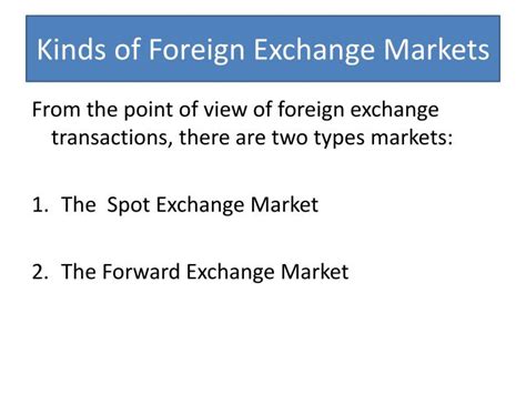 Ppt Chapter 7 The Foreign Exchange Market Powerpoint Presentation