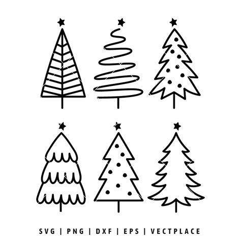 Christmas Trees Bundle SVG - Vectplace