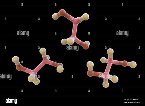 Ethylene glycol molecule, 3D illustration Stock Photo - Alamy