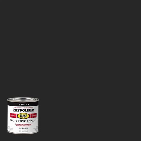 Rust Oleum Stops Rust 8 Oz Low VOC Protective Enamel Flat Black