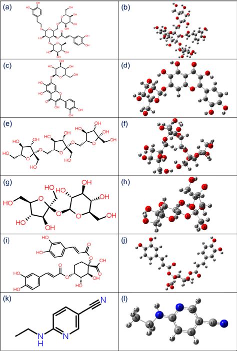 2D Structures And 3D Optimized Molecular Geometries Of Natural