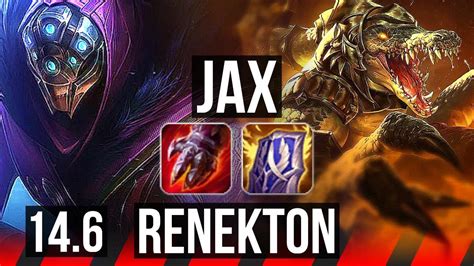 Jax Vs Renekton Top Comeback K Dmg Dominating Rank Jax Br