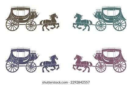 Carriage Silhouette Vector Illustration Old Transport Stock Vector ...