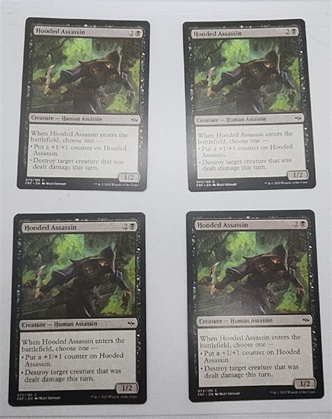 4x Mtg Hooded Assassin Fate Reforged 073185 Regular Common Ebay