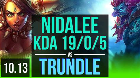 Nidalee Vs Trundle Jungle Kda Legendary Winrate Euw