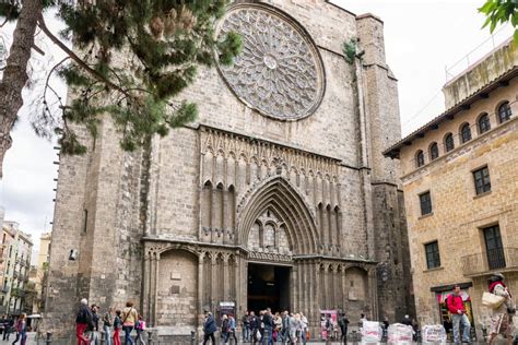 Chiesa Santa Maria Del Pi Barcellona Spagna Immagine Stock