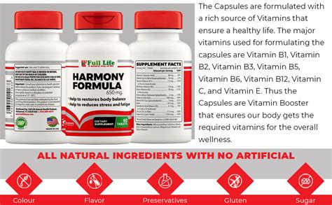 Harmony Formula Capsules Boost Immune System Gut Health Antioxidant 60 Capsules 650mg