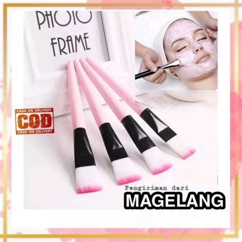 Jual Kuas Masker Make Up Brush Wajah Diy Bulu Lembut Bening Putih Pink