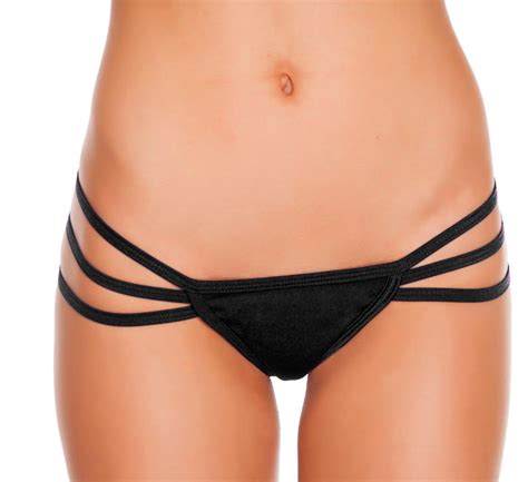 Nwt Sexy Roma Triple Straps String Spider Thong Panties Bikini Bottoms