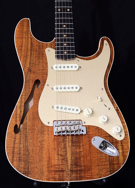 Fender Custom Shop Artisan Thinline Stratocaster Koa | Thinline Guitar