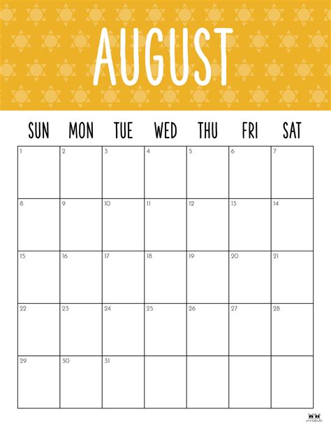 Free Printable Monthly 2021 Calendar Pdf August Best Calendar Example - Riset