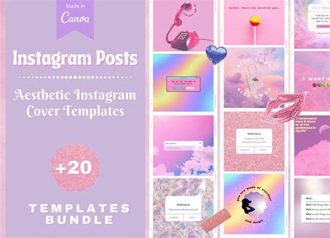 20 Aesthetic Design Instagram Templates Instagram Post | Etsy