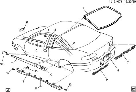 Cavalier Moldingsbody Chevrolet Epc Online