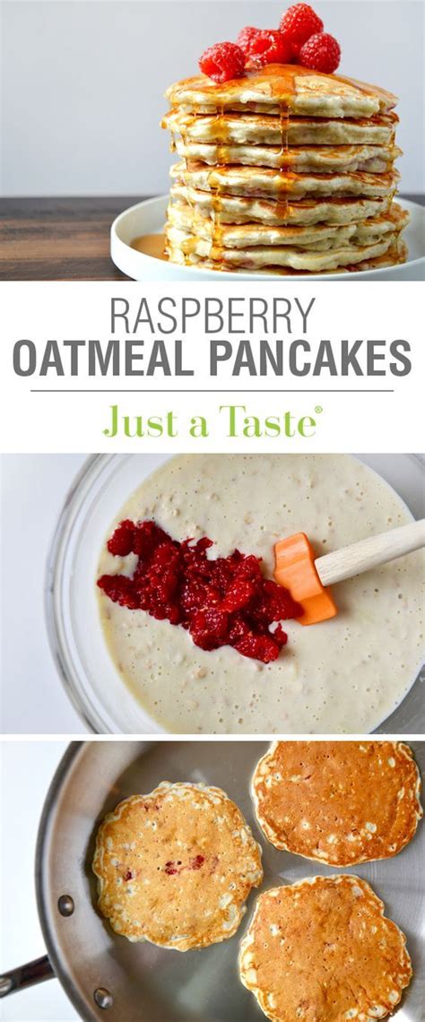 Raspberry Oatmeal Pancakes Recipe Via Raspberry Oatmeal Raspberry Pancakes