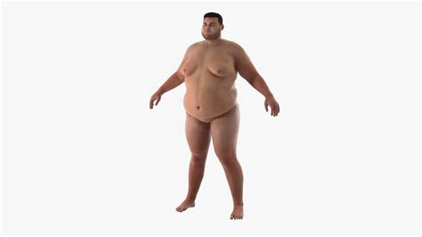 3D Naked Fat Man Fur Model TurboSquid 2243064