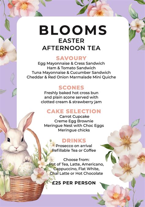 Easter Afternoon Tea at Blooms – Blooms Emsworth