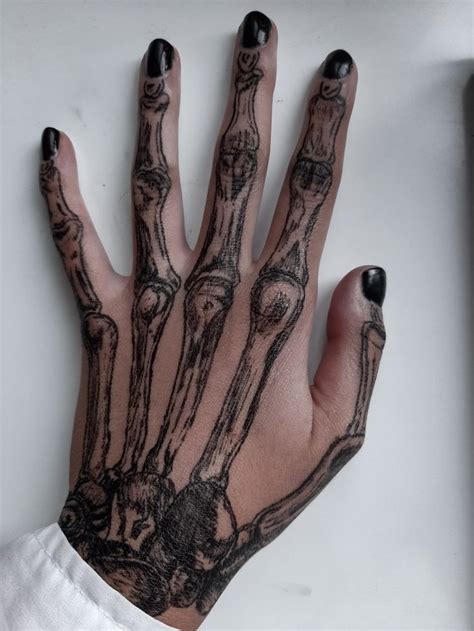 Hand Skeleton Drawing