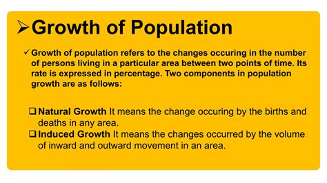 Population Distribution Density Growth And Composition Ppt