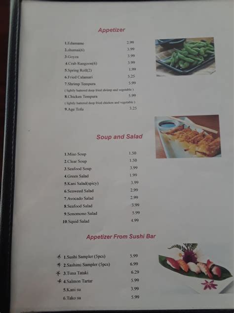 Menu At Oishi Japanese Express Restaurant Lawrenceburg