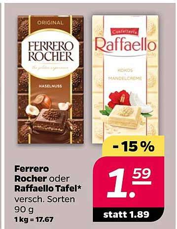 Ferrero Rocher Oder Raffaello Tafel Angebot Bei Netto Prospekte De